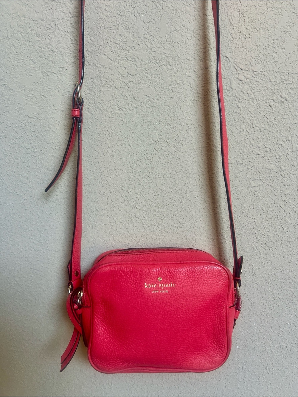 kate spade Bright Coral Leather Crossbody
